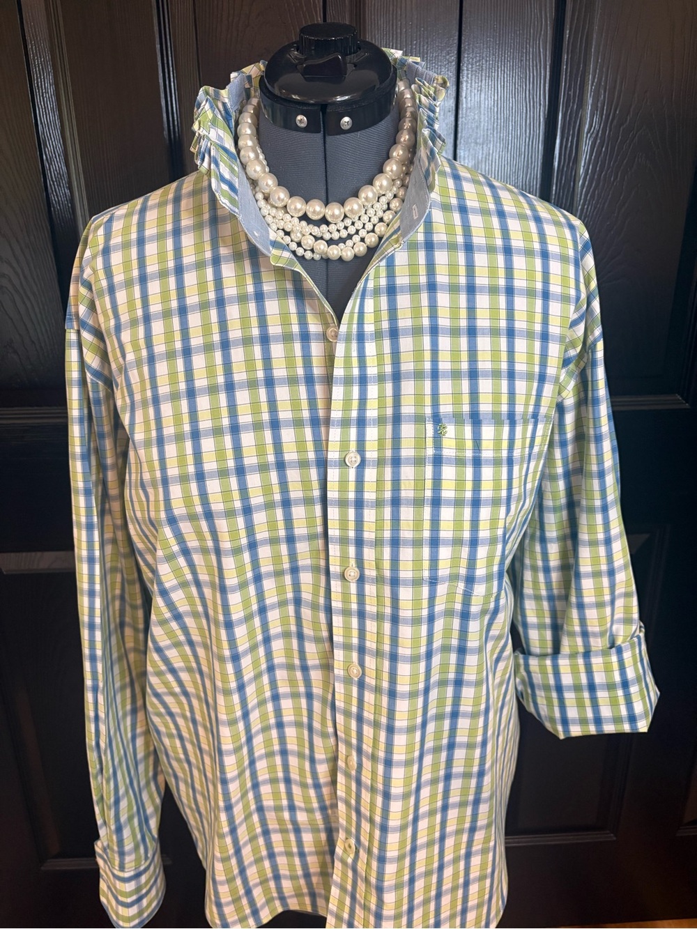 Ladies Ruffle Collar blouse - Picture 2 of 7